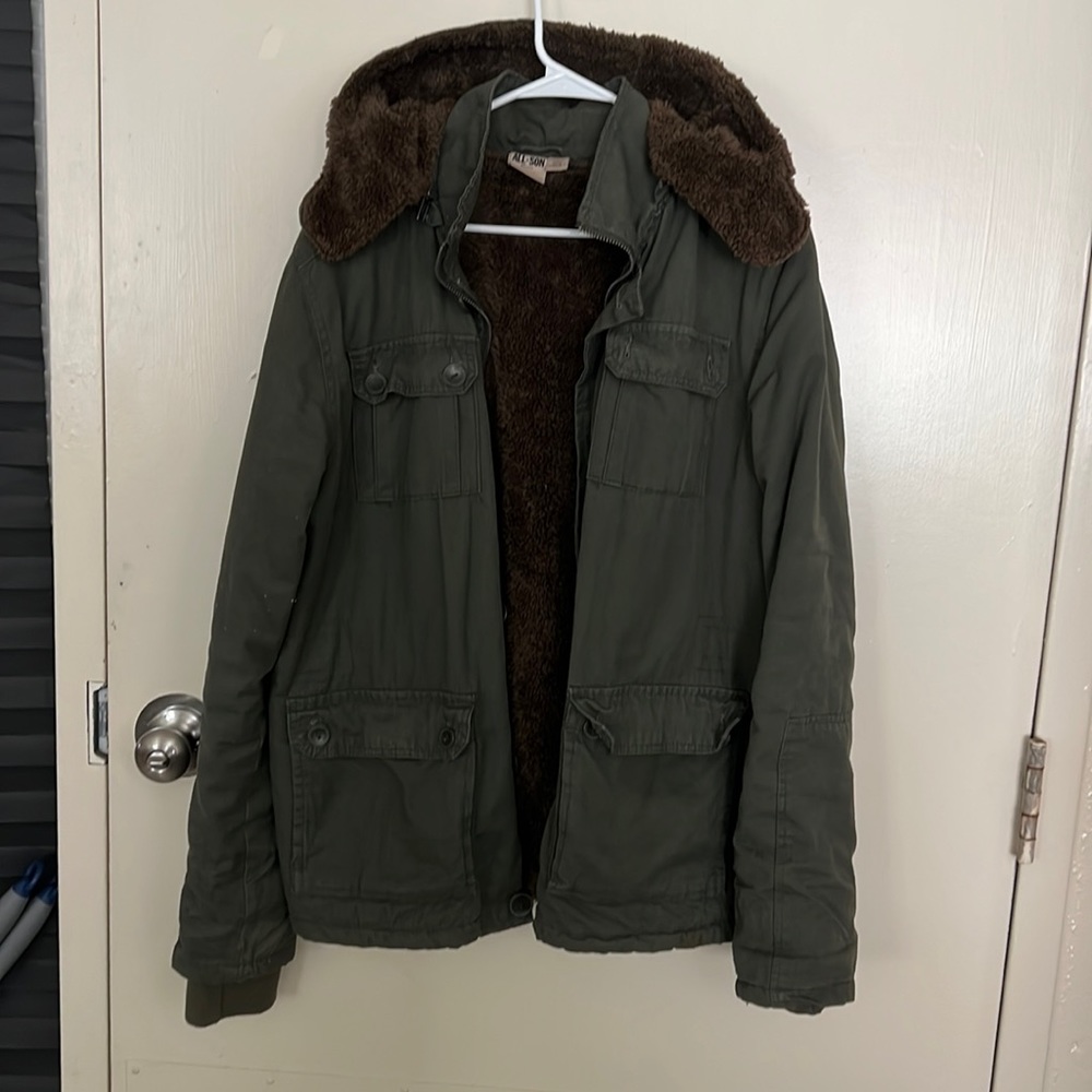 EUC Men’s All-Son Canvas & Fleece Winter coat f/ Urban Outfitters